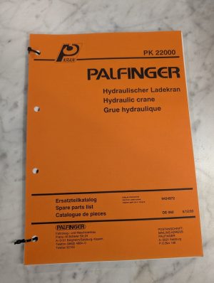 Palfinger Pk 22000 Hydraulic Crane Spare Service Parts List Manual 1993 De 062