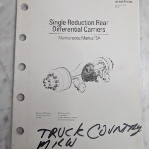 Meritor Truck Maintenance Service Manual 5A Rear Axle Differential Rs Rt Rf