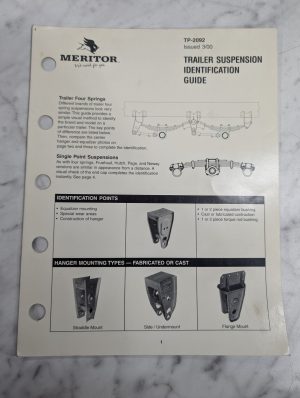 Meritor Truck Trailer Suspension Identification Guide Manual Tp-2092
