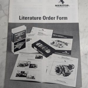 Meritor Literature Order Form 1999 Repair Service Manual Listing Dealer Catalog