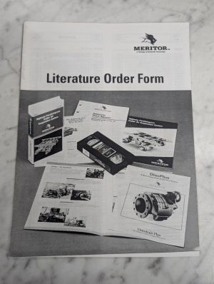 Meritor Literature Order Form 1999 Repair Service Manual Listing Dealer Catalog