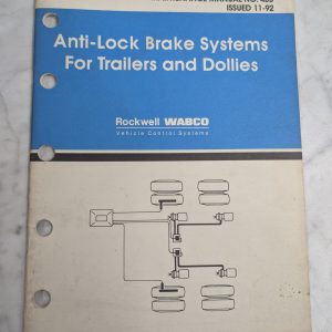 Rockwell Wabco Maintenance Manual #4Bb 1992 Abs Brake Truck Trailer Dollies