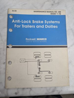Rockwell Wabco Maintenance Manual #4Bb 1992 Abs Brake Truck Trailer Dollies