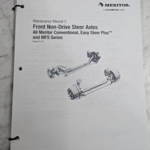 Meritor Maintenance Manual 2 Front Steer Axles Mfs Conventional Easy Plus 2005