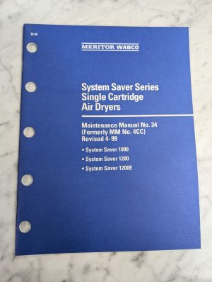 Meritor Wabco Maintenance Manual 34 System Saver 1000 1200E Mm 4Cc 1999