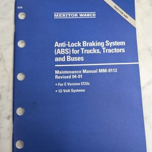 Meritor Wabco Maintenance Manual Mm-0112 Braking System Abs Trucks Buses 2001