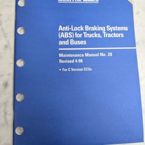 Meritor Wabco Maintenance Manual 28 Braking Systems Abs Truck Buses 1998