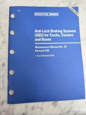 Meritor Wabco Maintenance Manual 28 Braking Systems Abs Truck Buses 1998