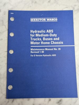 Meritor Wabco Maintenance Manual 39 Hydraulic Abs Truck Buses Motor Home 2000