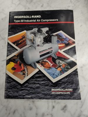 Ingersoll Rand Type 30 Industrial Air Compressor Sale Brochure Literature Dealer