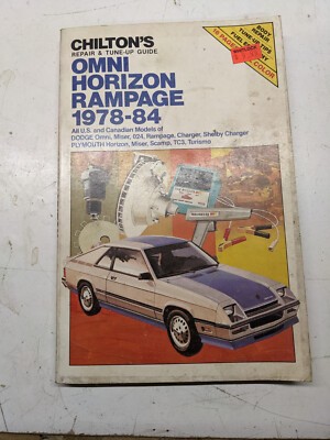 Chilton Repair & Tune Up Guide Manual Omni Horizon Rampage 1978-84 Book