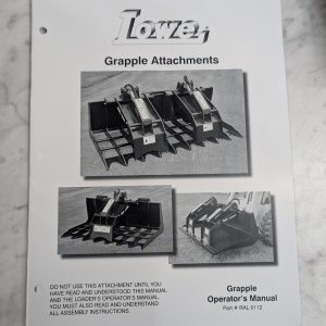 Lowe Operator'S Service Manual Parts List Book Grapple Attachment Ral 0112