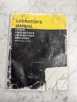 Cnh New Holland Skid Steer Ls180 Ls185 Ls190 Lt185 Lt190.B Operat'Rs Manual 2005