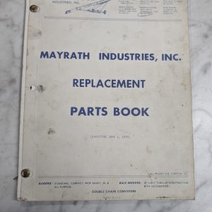 Mayrath Replacement Parts List Book Manual Catalog Augers Feeder Drill 1973