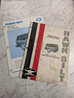 Hawk Bilt Owners Manual Service Parts List Ss417 2155 2195 Flail Manure Spreader