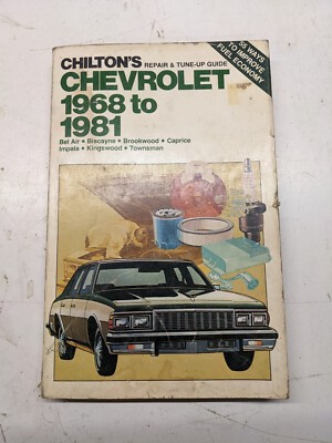 Chilton Repair & Tune Up Guide Manual Chevrolet 1968 To 1981 Book Service