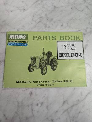 Rhino International Diesel Engine Service Parts List Catalog Manual Ty 290X 295X
