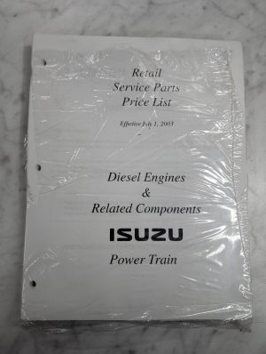 Isuzu Diesel Engines Products Retail Service Parts Price List Manual July 2003