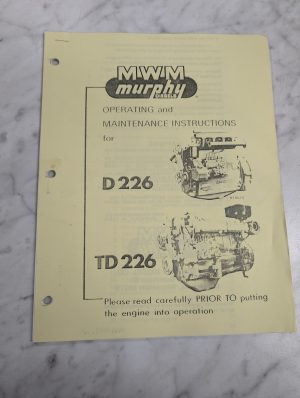 Mwm Murphy Diesels Operating Maintenance Manual Instructions D226 Td226