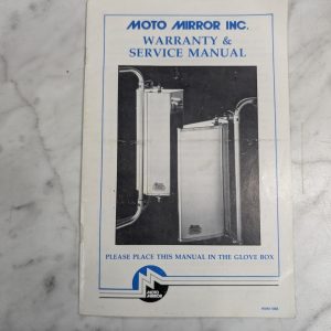 Moto Mirror Warranty & Service Manual Wsm-1093 Wiring Diagram Installation