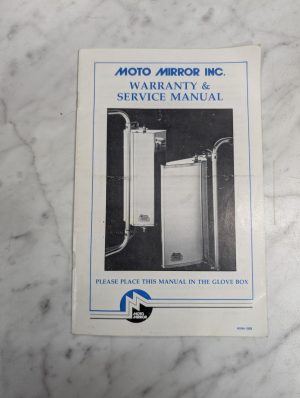 Moto Mirror Warranty & Service Manual Wsm-1093 Wiring Diagram Installation