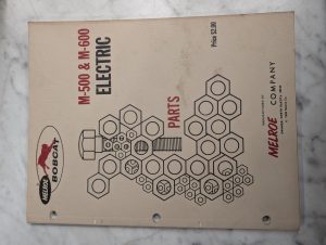 Melroe Bobcat Parts List Catalog Manual M-500 M-600 Electric Skidsteer Loader