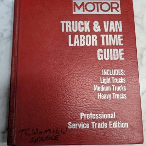 Motor Truck & Van Labor Time Guide Manual Light Mediud Heavy 5Th Edition