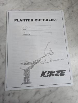 Kinza Planter Checklist Illustratated Parts List Book Manual Catalog 3000 4000