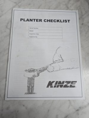 Kinza Planter Checklist Illustratated Parts List Book Manual Catalog 3000 2015