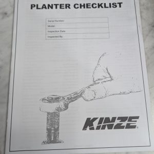 Kinza Planter Checklist Illustratated Parts List Book Manual Catalog 4000 2015