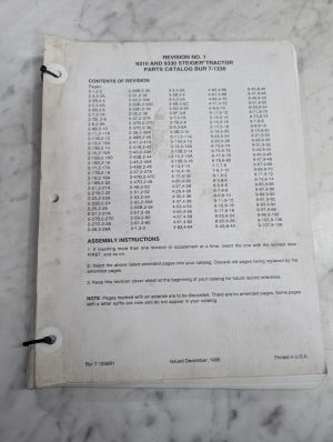 Revision #1 Case Parts Catalog Manual 9310 9330 Steiger Tractor 7-1230R1 1995