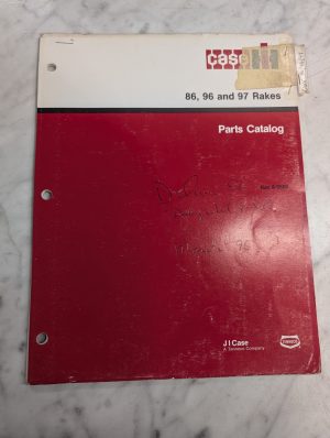 Case Service/Repair Parts Catalog List Book Manual 86 96 97 Rakes 8-3560 1986