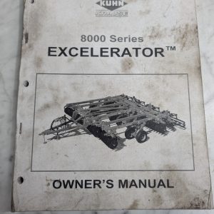 Kuhn 8000 Series Excelerator Manual Parts List Book Catalog 2014