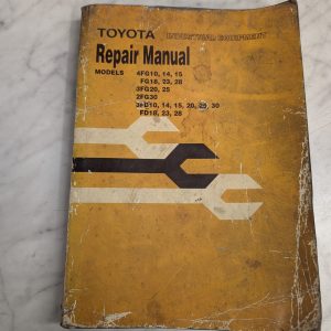 Toyota Industrial Equipment Service Repair Manual Forklift 4Fg10 4Fg15 3Fg20