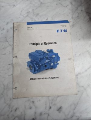 Eaton Principle Of Operation 72400 Servo Controlled Piston Pump Manual 1992