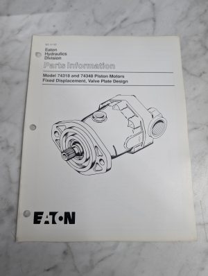 Eaton Service/Repair Parts List Manual Catalog 74318 74348 Piston Motor 6-142