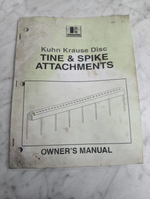 Kuhn Krause Disc Tine & Spike Attachments Owner'S Service Manual 2012