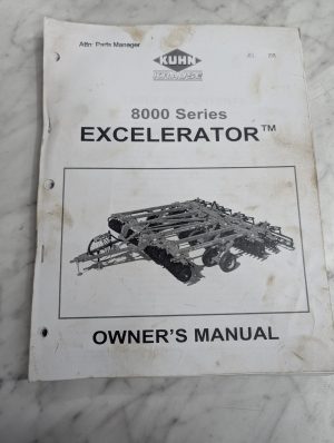 Kuhn Krause Parts List Catalog Manual 8000 Series Excelerator 2015 Shop Book