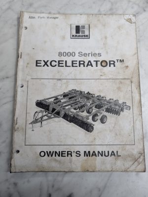 Kuhn Krause Parts List Catalog Manual 8000 Series Excelerator 2012 Shop Book