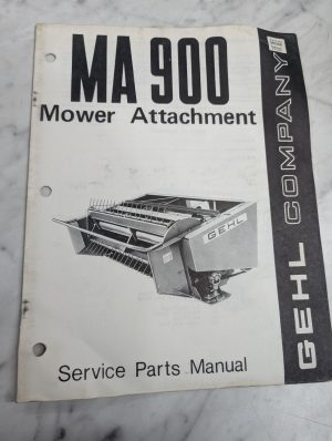 Gehl Service/Repair Parts Catalog Manual Ma 900 Mower Attachment 901240