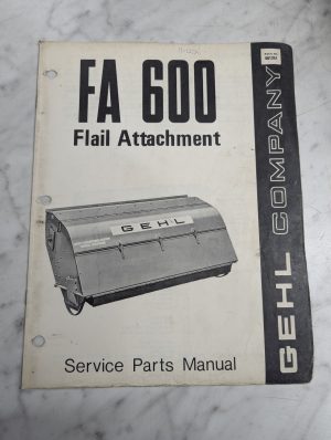 Gehl Service Repair Parts Catalog List Manual Fa 600 Flail Attachment 901251