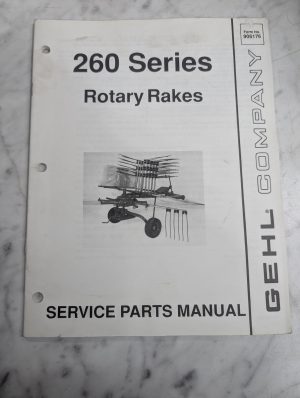 Gehl Service Repair Parts Catalog List Manual 260 Series Rotary Rakes 906176