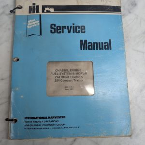 International Harvester Service Manual 274 284 Compact Tractor Gss-1478-1 1981