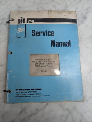 International Harvester Service Manual 274 284 Compact Tractor Gss-1478-1 1981