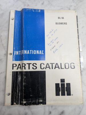 International Harvester Parts Catalog List Book Manual Bl-1A Blowers