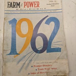 Farm & Power Equipment Directory 1962 January Product Manufacturer Trade