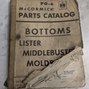 International Harvester Parts Catalog Manual Mccormick Lister Moldboard Po-6