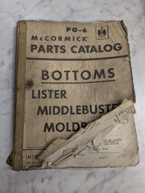 International Harvester Parts Catalog Manual Mccormick Lister Moldboard Po-6