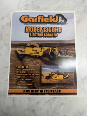Garfield Earth Moving Equipment 1350Hc Ejectrion Scrapper Sales Literature