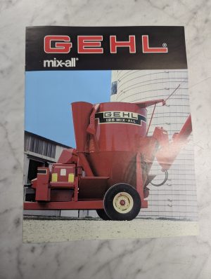 Gehl Mix-All Sales Dealer Brochure Catalog Literature 3788 7-88 1987